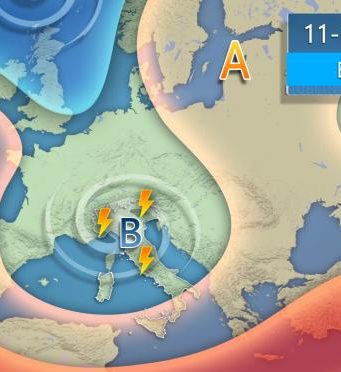Maltempo (anche forte) in arrivo sull’Italia