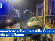 Spaventoso schianto a Villa Carcina, ferito un 24enne