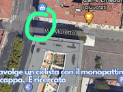Travolge un ciclista con il monopattino e scappa. È ricercato