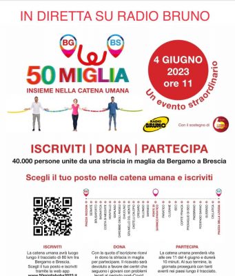 La Catena Umana di Viva Vittoria, in diretta su Radio Bruno Brescia