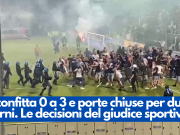 Sconfitta 0 a 3 e porte chiuse per due turni. Le decisioni del giudice sportivo
