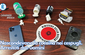 Nascondevano la cocaina nei cespugli. Arrestati due uomini