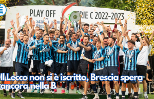 Il Lecco non si è iscritto, Brescia spera ancora nella B
