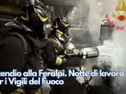 Incendio alla Feralpi. Notte di lavoro per i Vigili del Fuoco