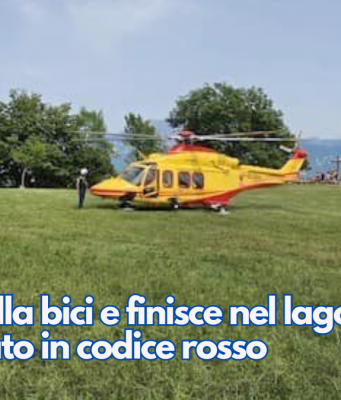 Cade dalla bici e finisce nel lago. Ricoverato in codice rosso