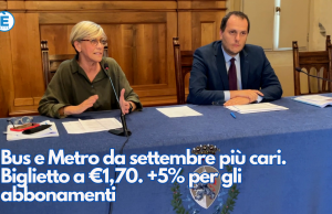 Bus e Metro da settembre più cari. Biglietto a € 1,70