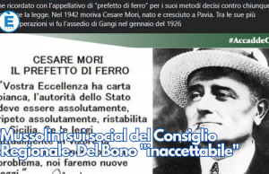 Mussolini sui social del Pirellone. Del Bono “inaccettabile”. Poi la rimozione