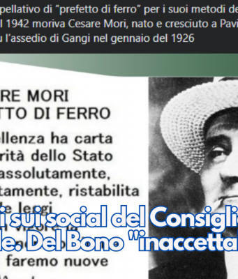 Mussolini sui social del Pirellone. Del Bono “inaccettabile”. Poi la rimozione