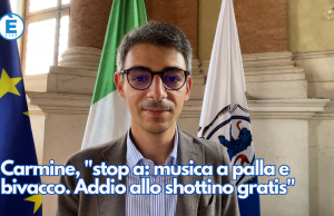 Carmine, “stop a: musica a palla e bivacco. Addio allo shottino gratis”