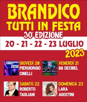 Brandico in Festa, la 30° edizione è dal 20 al 23 luglio