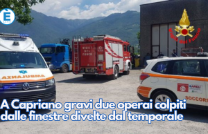 A Capriano gravi due operai colpiti dalle finestre divelte dal temporale