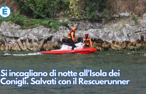 Si incagliano di notte all’Isola dei Conigli. Salvati con il Rescuerunner