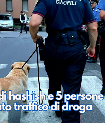 105 chili di hashish e 5 persone nei guai. Sgominato traffico di droga