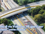 Ponte di via Volturno, 98 giorni per tornare “come nuovo”