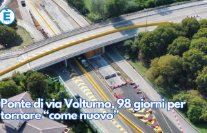 Ponte di via Volturno, 98 giorni per tornare “come nuovo”