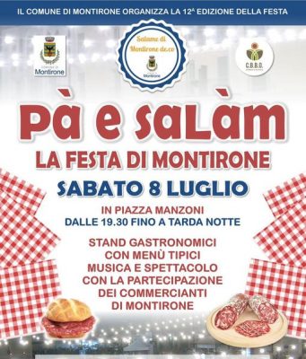 A Montirone, sabato 8 luglio, torna “Pà e salàm”