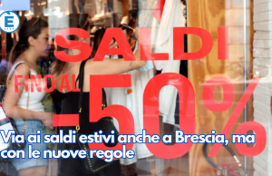Via ai saldi estivi anche a Brescia, ma con le nuove regole