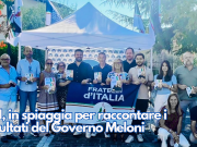 FdI, in spiaggia per raccontare i risultati del Governo Meloni