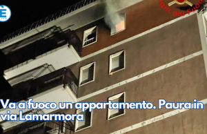 Va a fuoco un appartamento. Paura in via Lamarmora