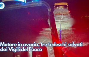 Motore in avaria, tre tedeschi salvati dai Vigili del Fuoco