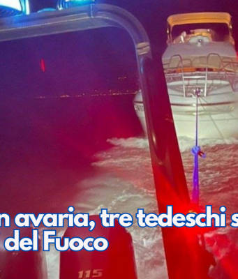 Motore in avaria, tre tedeschi salvati dai Vigili del Fuoco