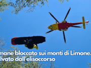Rimane bloccato sui monti di Limone. Salvato dall’elisoccorso