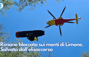 Rimane bloccato sui monti di Limone. Salvato dall’elisoccorso