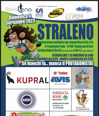 Domenica 3 settembre torna la Straleno