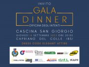 Il 14 settembre “Gala dinner” alla Cascina San Giorgio