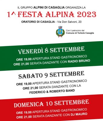 Dall’8 al 10 settembre Festa Alpina a Torbole