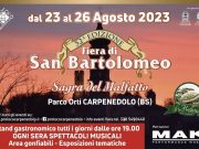 Dal 23 al 26 agosto la 52esima edizione della fiera di San Bartolomeo