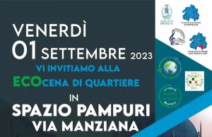 Appuntamento l’1 settembre: ECOcena di quartiere