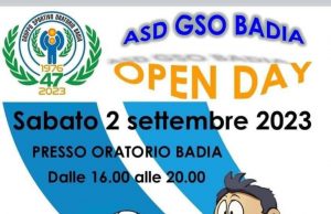 Open day sport di squadra all’Oratorio Badia il 2 settembre