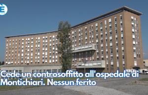 Cede un controsoffitto all’ospedale di Montichiari. Nessun ferito
