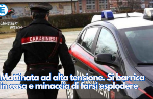 Mattinata ad alta tensione. Si barrica in casa e minaccia di farsi esplodere