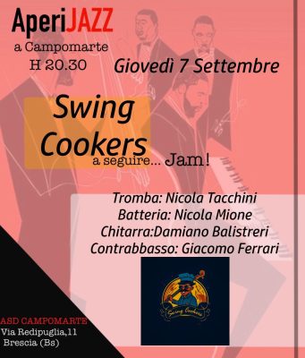 Appuntamento il 7 settembre con AperiJazz al Circolo Campomarte