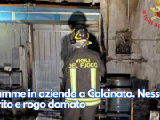 Fiamme in azienda a Calcinato. Nessun ferito e rogo domato