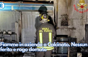 Fiamme in azienda a Calcinato. Nessun ferito e rogo domato