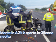 Incidente in A21: è morta la 35enne coinvolta
