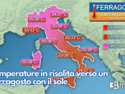 Temperature in risalita verso un Ferragosto con il sole