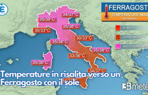 Temperature in risalita verso un Ferragosto con il sole