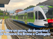 Dopo oltre un anno, da domenica i treni tornano fra Breno e Cedegolo
