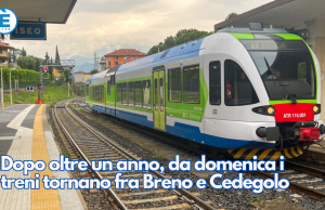 Dopo oltre un anno, da domenica i treni tornano fra Breno e Cedegolo