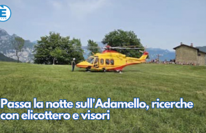 Passa la notte sull’Adamello, ricerche con elicottero e visori