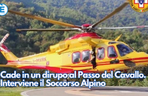 Cade in un dirupo al Passo del Cavallo. Interviene il Soccorso Alpino