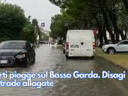 Forti piogge sul Basso Garda. Disagi e strade allagate