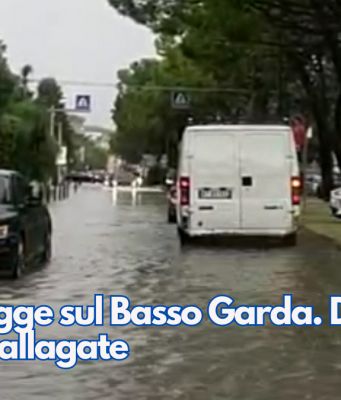 Forti piogge sul Basso Garda. Disagi e strade allagate