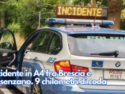Incidente in A4 fra Brescia e Desenzano. 9 chilometri di coda