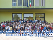 Primo giorno di scuola, a San Polo la Sindaca accolta con l’inno BgBs2023