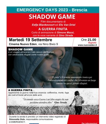 Stasera al Nuovo Eden proiezione del film “Shadow game”